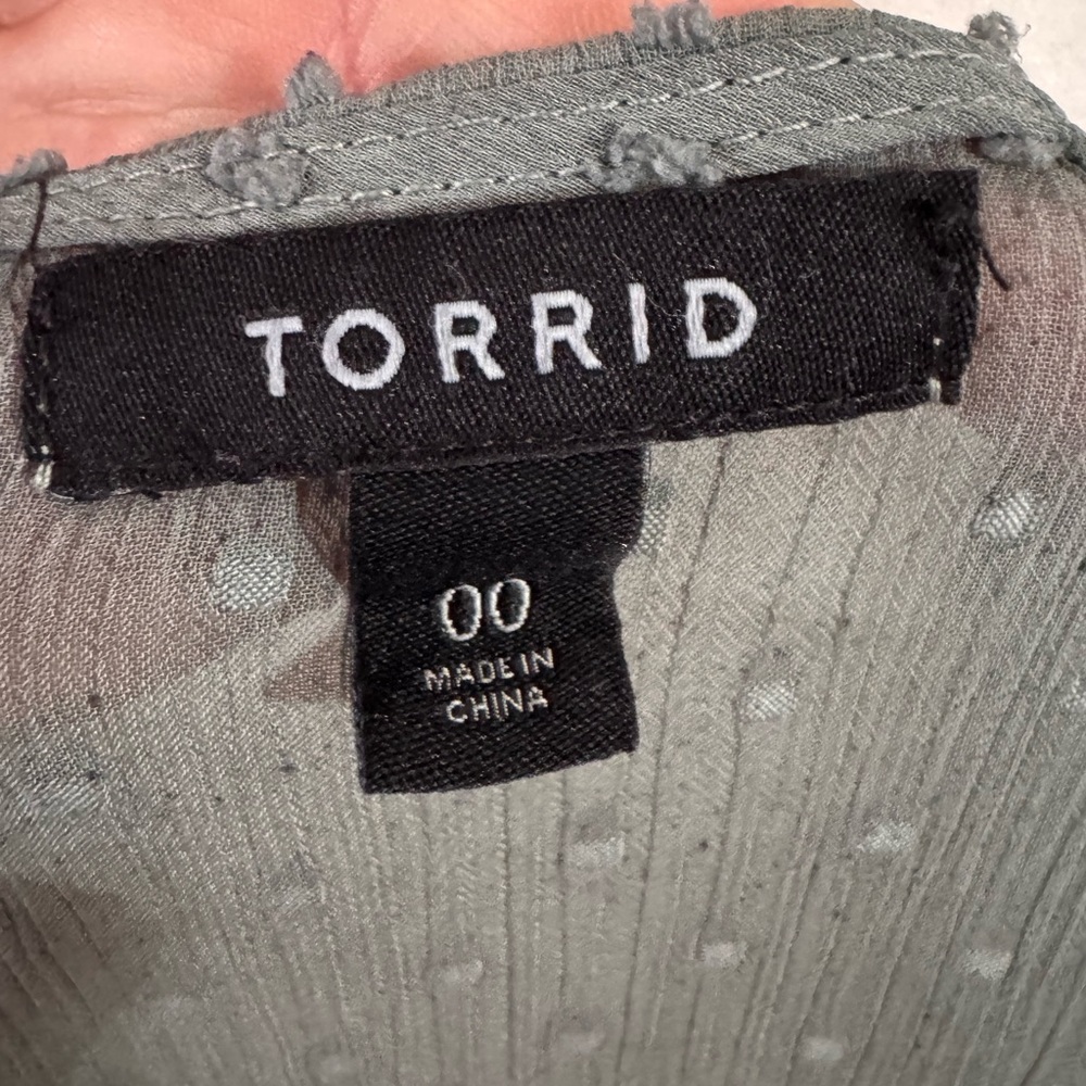 Torrid Textured Sheer Gray Cardigan - Picture 5 of 5
